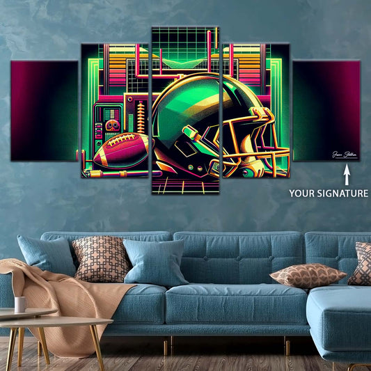 American Football Wall Art - AF5194 - Green Bay Packers Helmet - NFL Football Team - American Football Poster - American Football Canvas