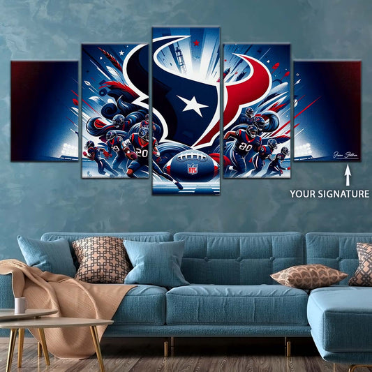 American Football Wall Art - AF5195 - Houston Texans - NFL Football Sports Team - American Football Poster - American Football Canvas