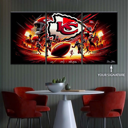 American Football Wall Art - AF5198 - Kansas City Chiefs - Super Bowl NFL Football Sports Team - American Football Poster - American Football Canvas