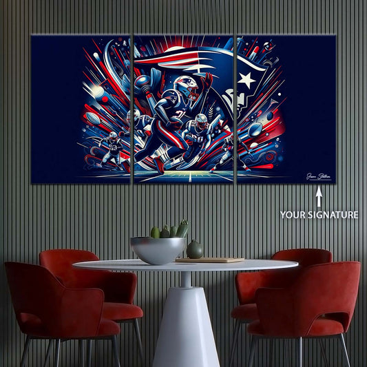 American Football Wall Art - AF5200 - New England Patriots - NFL Football Team - American Football Poster - American Football Canvas