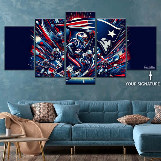 American Football Wall Art - AF5200 - New England Patriots - NFL Football Team - American Football Poster - American Football Canvas