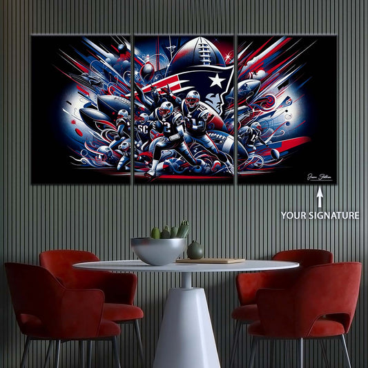 American Football Wall Art - AF5201 - New England Patriots - Super Bowl - NFL Football Team - American Football Poster - American Football Canvas