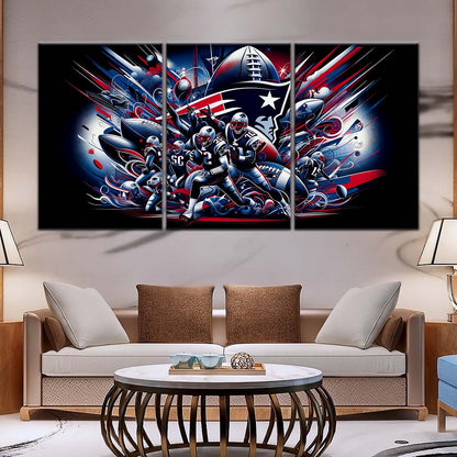 American Football Wall Art - AF5201 - New England Patriots - Super Bowl - NFL Football Team - American Football Poster - American Football Canvas
