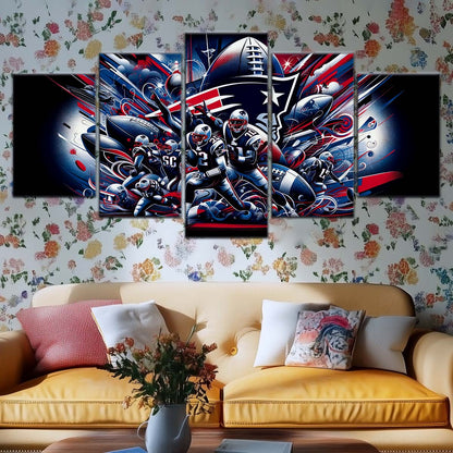 American Football Wall Art - AF5201 - New England Patriots - Super Bowl - NFL Football Team - American Football Poster - American Football Canvas