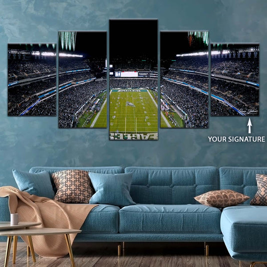 American Football Wall Art - AF5209 - Philadelphia Eagles - Night Game Atmosphere in the Stadium - NFL Football Team - American Football Poster - American Football Canvas