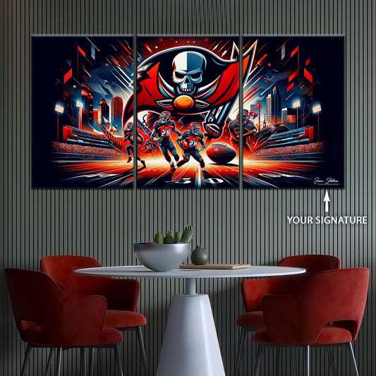 American Football Wall Art - AF5225 - Tampa Bay Buccaneers - Super Bowl Spirit - NFL Football Team - American Football Poster - American Football Canvas