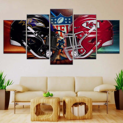 American Football Wall Art - AF5228 - Baltimore Ravens Vs Kansas City Chiefs - NFL Football Team - American Football Poster - American Football Canvas