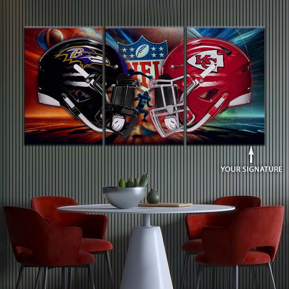 American Football Wall Art - AF5228 - Baltimore Ravens Vs Kansas City Chiefs - NFL Football Team - American Football Poster - American Football Canvas