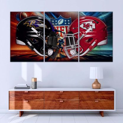 American Football Wall Art - AF5228 - Baltimore Ravens Vs Kansas City Chiefs - NFL Football Team - American Football Poster - American Football Canvas