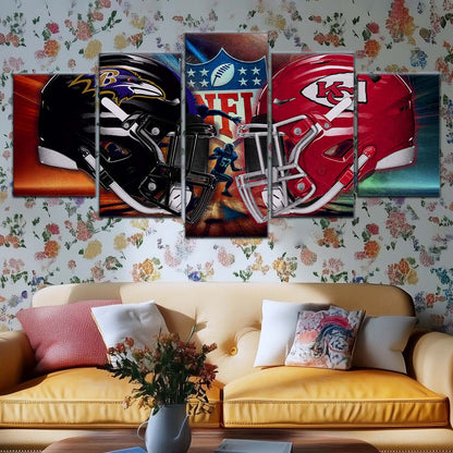 American Football Wall Art - AF5228 - Baltimore Ravens Vs Kansas City Chiefs - NFL Football Team - American Football Poster - American Football Canvas