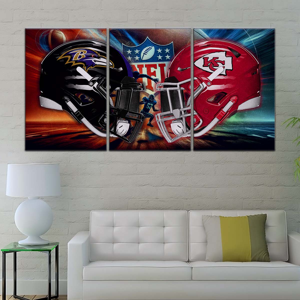 American Football Wall Art - AF5228 - Baltimore Ravens Vs Kansas City Chiefs - NFL Football Team - American Football Poster - American Football Canvas