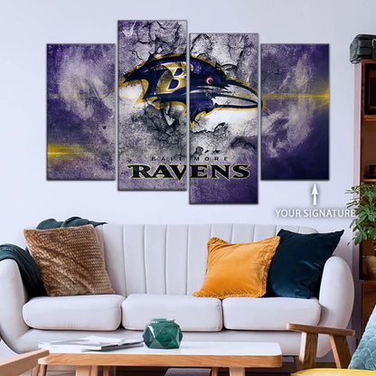 American Football Wall Art - AF5231 - Baltimore Ravens - NFL Football Team - American Football Poster - American Football Canvas