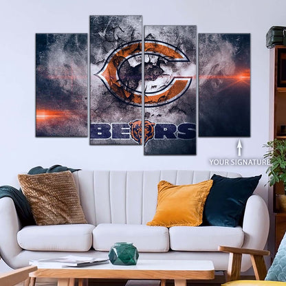American Football Wall Art - AF5234 - Chicago Bears - NFL Football Team - American Football Poster - American Football Canvas