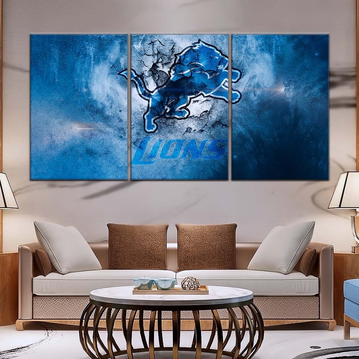 American Football Wall Art - AF5239 - Detroit Lions - NFL Football Team - American Football Poster - American Football Canvas