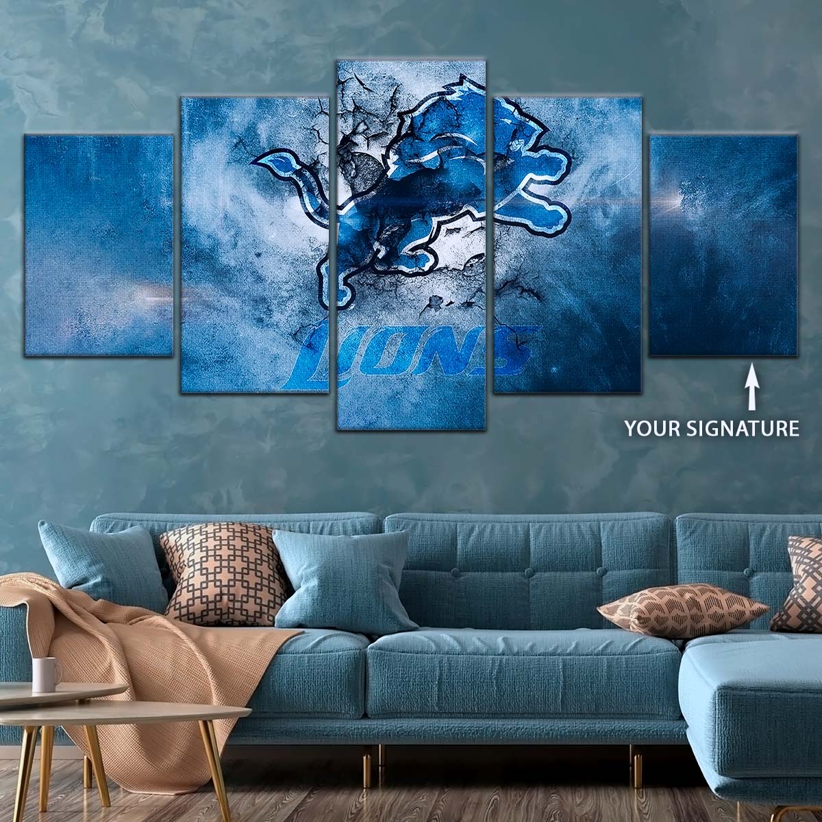 American Football Wall Art - AF5239 - Detroit Lions - NFL Football Team - American Football Poster - American Football Canvas
