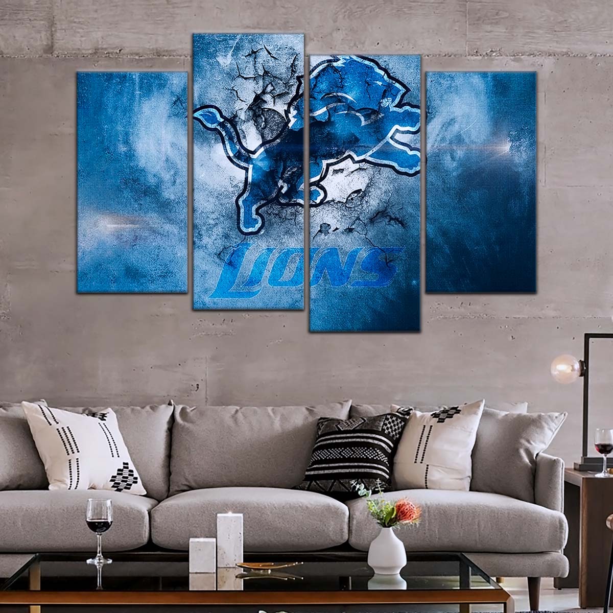 American Football Wall Art - AF5239 - Detroit Lions - NFL Football Team - American Football Poster - American Football Canvas