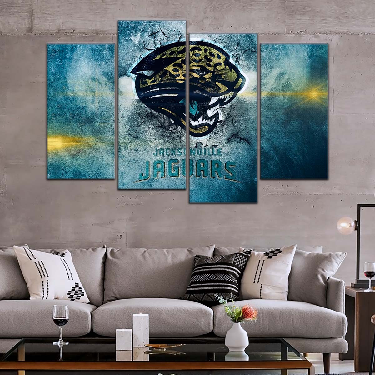 American Football Wall Art - AF5243 - Jacksonville Jaguars - NFL Football Team - American Football Poster - American Football Canvas