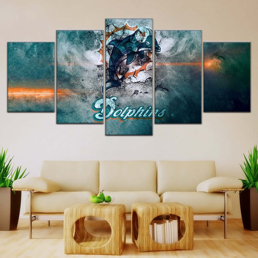 American Football Wall Art - AF5245 - Miami Dolphins - NFL Football Team - American Football Poster - American Football Canvas