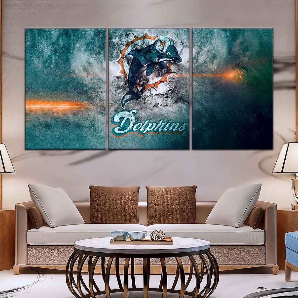 American Football Wall Art - AF5245 - Miami Dolphins - NFL Football Team - American Football Poster - American Football Canvas