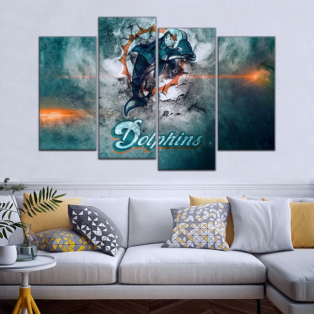 American Football Wall Art - AF5245 - Miami Dolphins - NFL Football Team - American Football Poster - American Football Canvas