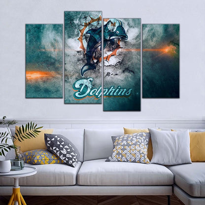 American Football Wall Art - AF5245 - Miami Dolphins - NFL Football Team - American Football Poster - American Football Canvas