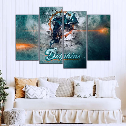 American Football Wall Art - AF5245 - Miami Dolphins - NFL Football Team - American Football Poster - American Football Canvas