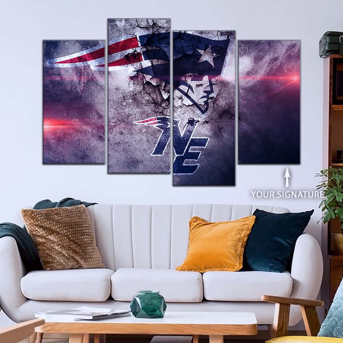 American Football Wall Art - AF5247 - New England Patriots - NFL Football Team - American Football Poster - American Football Canvas