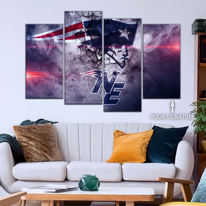 American Football Wall Art - AF5247 - New England Patriots - NFL Football Team - American Football Poster - American Football Canvas