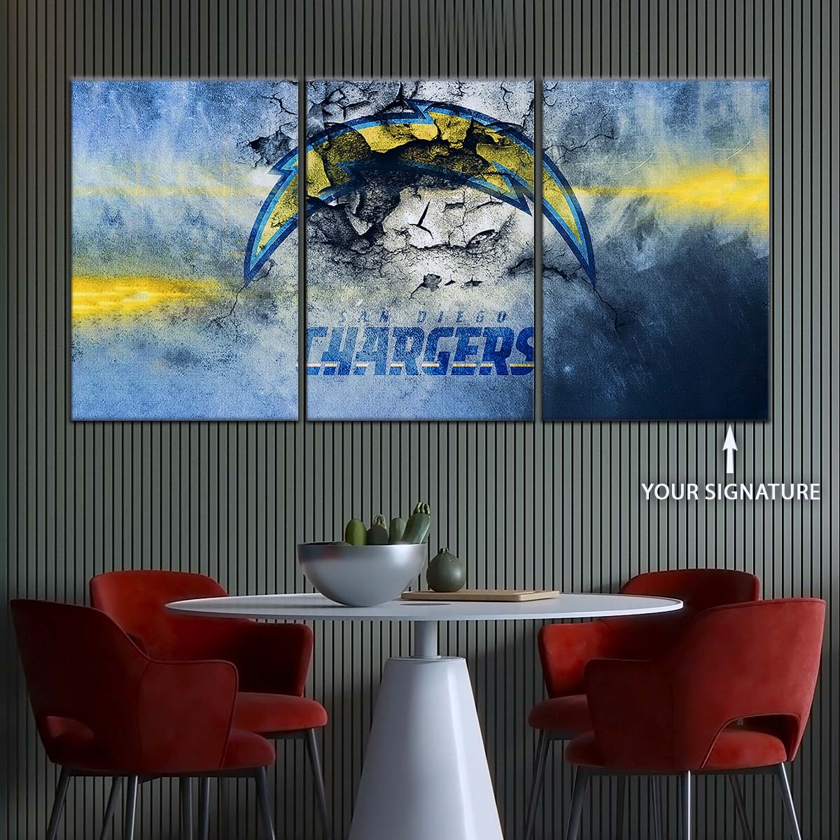 American Football Wall Art - AF5254 - San Diego Chargers - NFL Football Team - American Football Poster - American Football Canvas