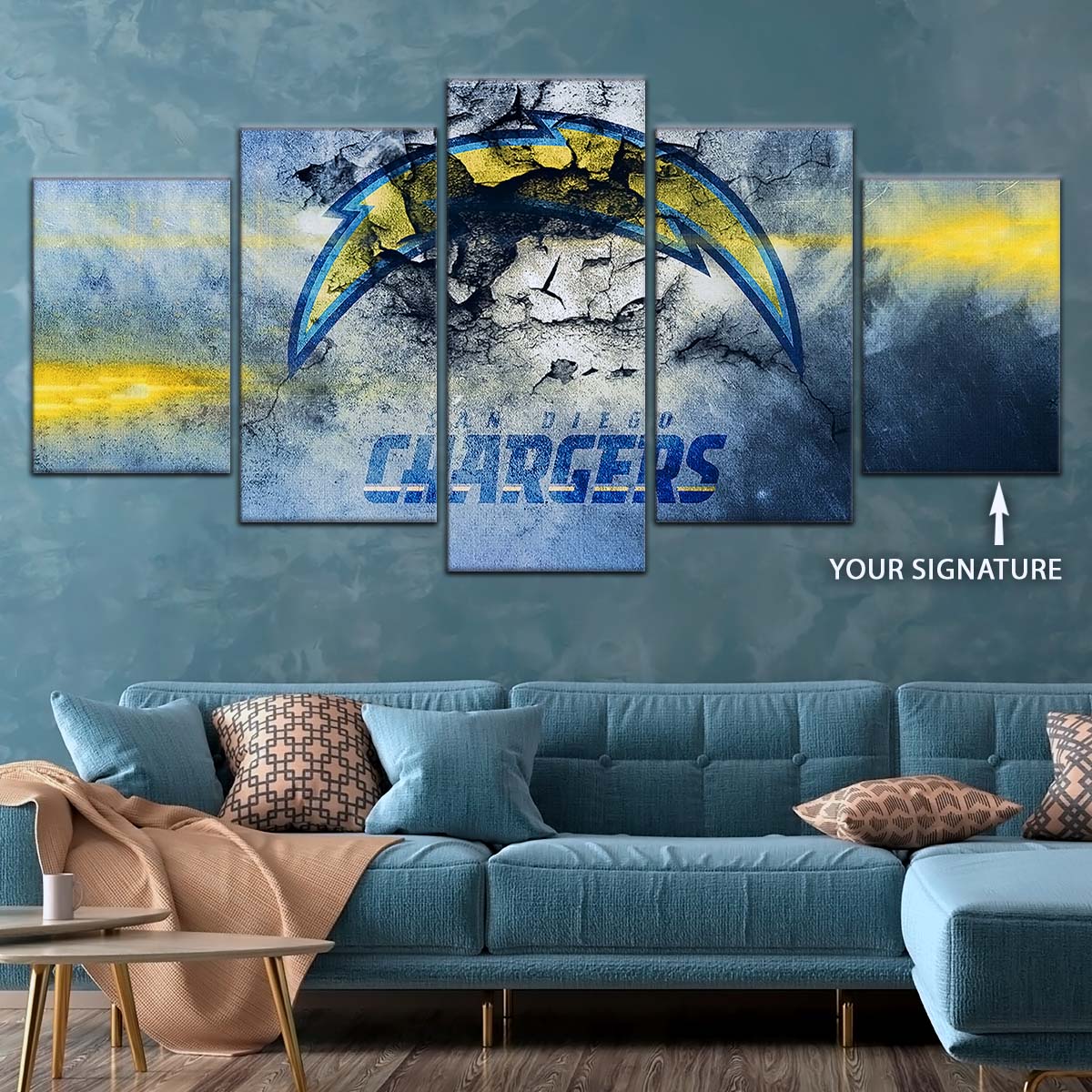 American Football Wall Art - AF5254 - San Diego Chargers - NFL Football Team - American Football Poster - American Football Canvas