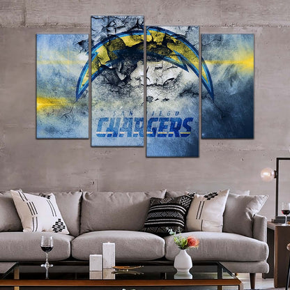 American Football Wall Art - AF5254 - San Diego Chargers - NFL Football Team - American Football Poster - American Football Canvas