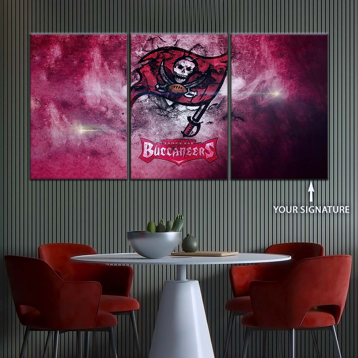 American Football Wall Art - AF5258 - Tampa Bay Buccaneers - NFL Football Team - American Football Poster - American Football Canvas
