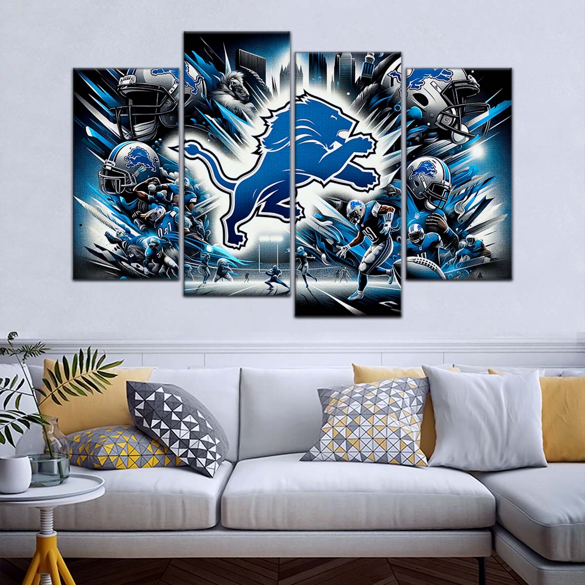 American Football Wall Art - AF5181 - Detroit Lions - NFL Super Bowl - NFL Football Team - American Football Poster - American Football Canvas