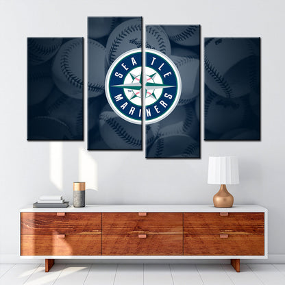 Baseball Wall Art - BB5034 - Seattle Mariners - Baseball Poster - Baseball Canvas