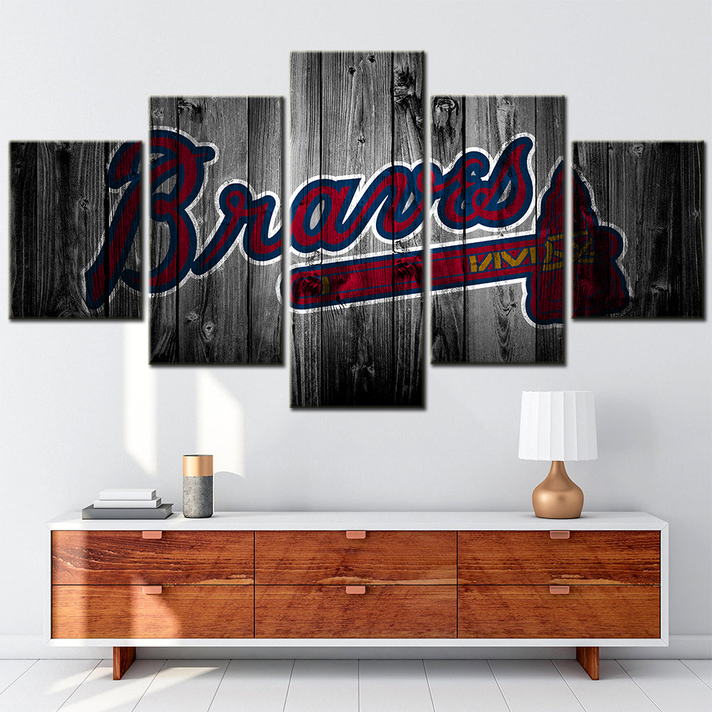 Baseball - 5 Pieces Wall Art - BB5004 - Atlanta Braves Baseball - Baseball Poster - Baseball Canvas