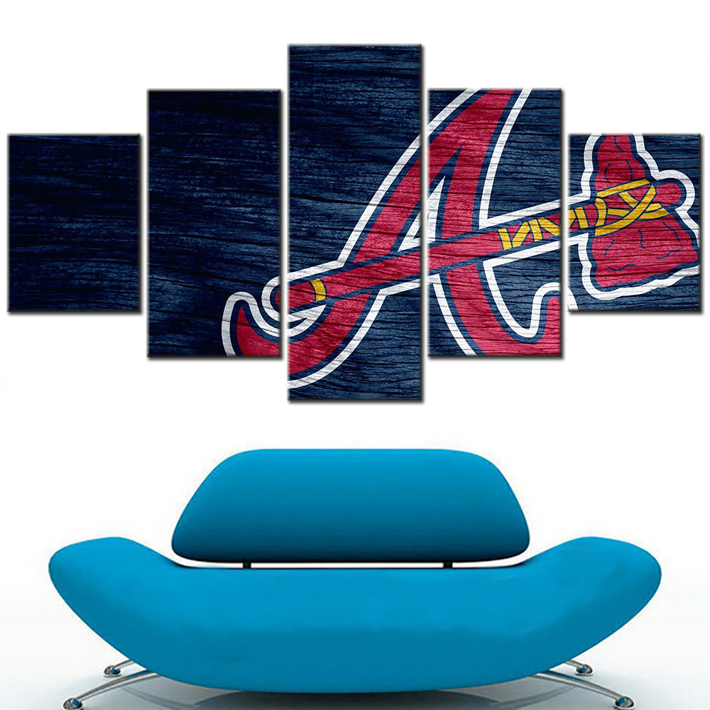 Baseball - 5 Pieces Wall Art - BB5005 - Atlanta Braves Baseball - Baseball Poster - Baseball Canvas