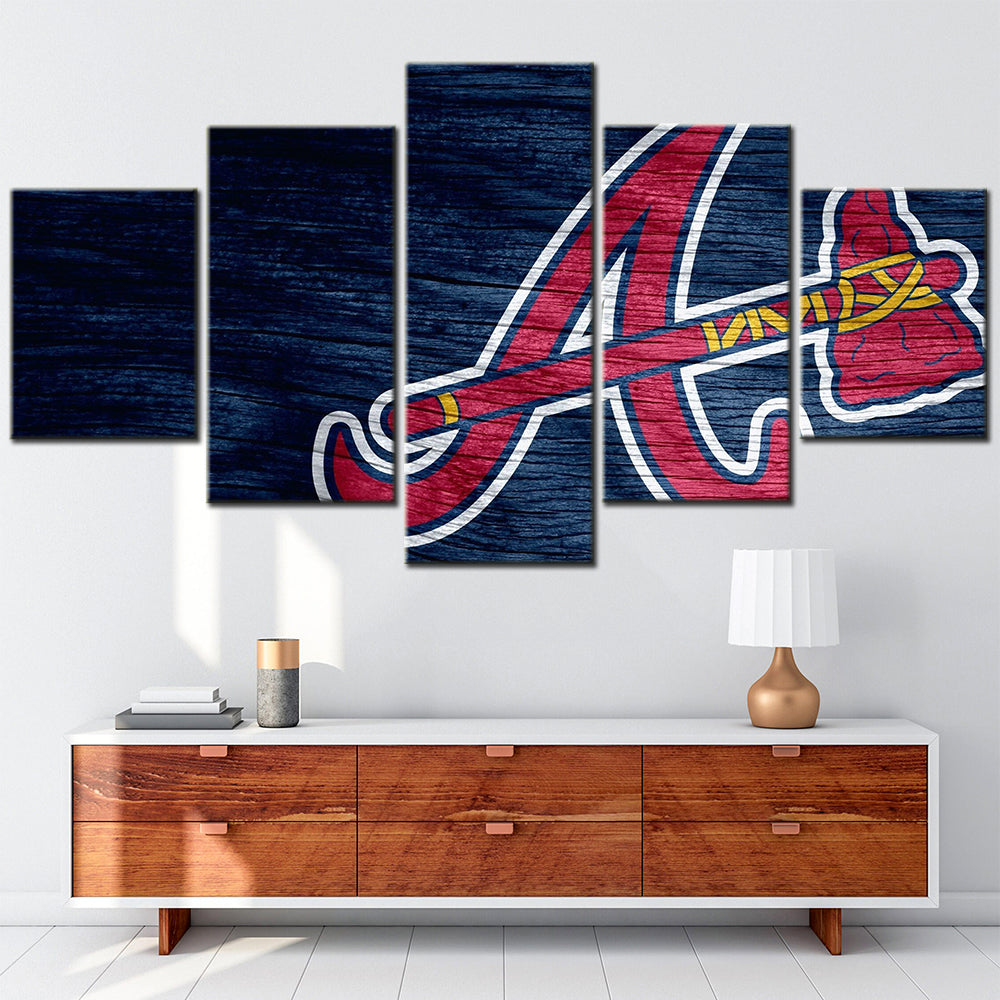 Baseball - 5 Pieces Wall Art - BB5005 - Atlanta Braves Baseball - Baseball Poster - Baseball Canvas