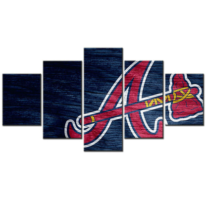 Baseball - 5 Pieces Wall Art - BB5005 - Atlanta Braves Baseball - Baseball Poster - Baseball Canvas