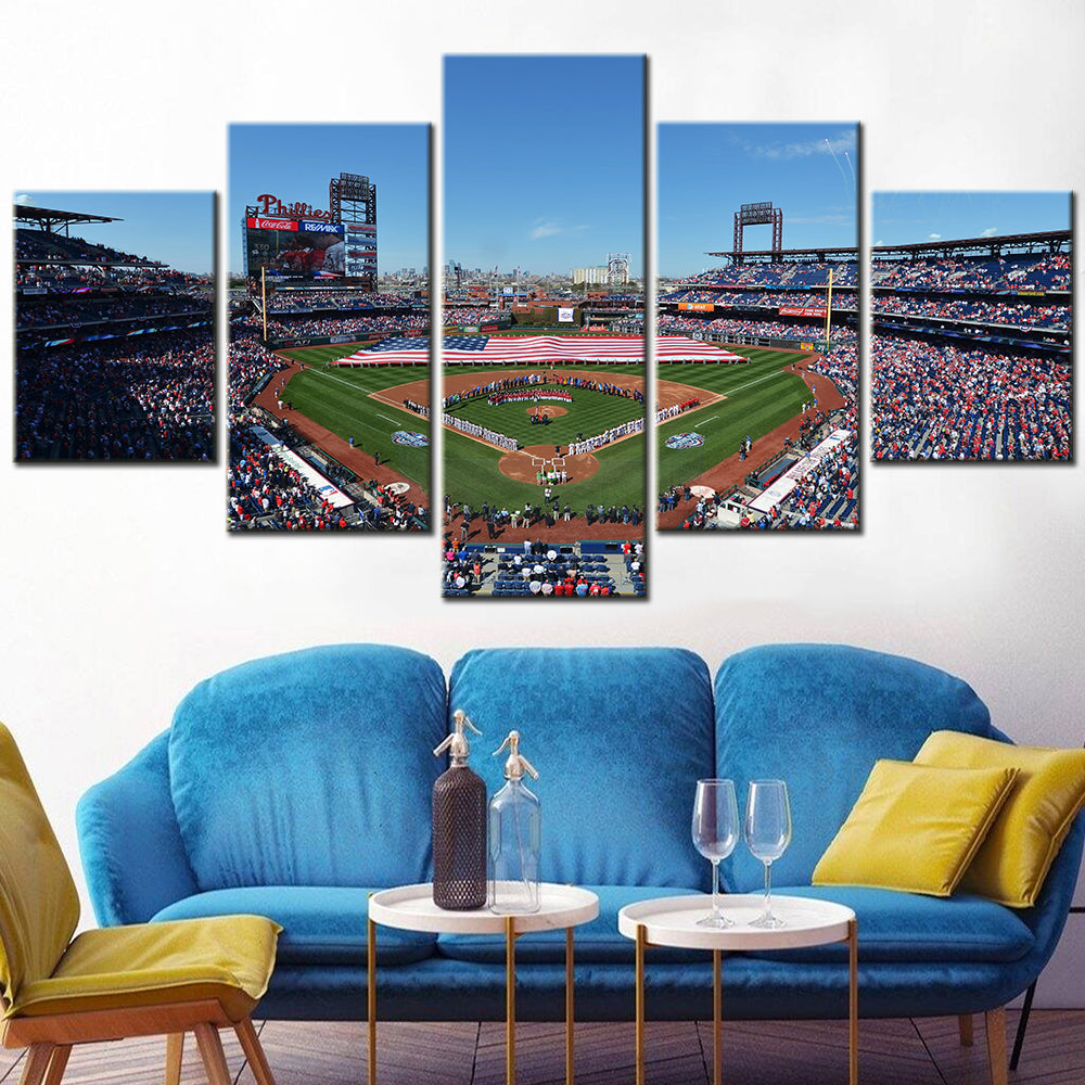 Baseball - 5 Pieces Wall Art - BB5017 - Citizens Bank Park - Philadelphia Phillies - Baseball Poster - Baseball Canvas