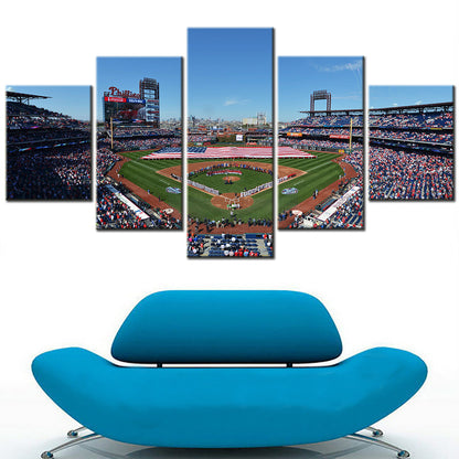 Baseball - 5 Pieces Wall Art - BB5017 - Citizens Bank Park - Philadelphia Phillies - Baseball Poster - Baseball Canvas