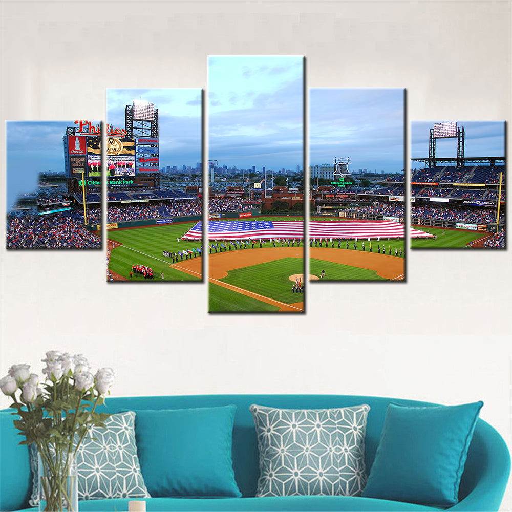 Baseball - 5 Pieces Wall Art - BB5020 - Citizens Bank Park - Philadelphia Phillies Baseball - Baseball Poster - Baseball Canvas