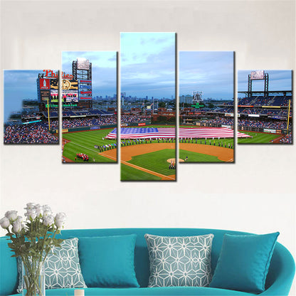 Baseball - 5 Pieces Wall Art - BB5020 - Citizens Bank Park - Philadelphia Phillies Baseball - Baseball Poster - Baseball Canvas