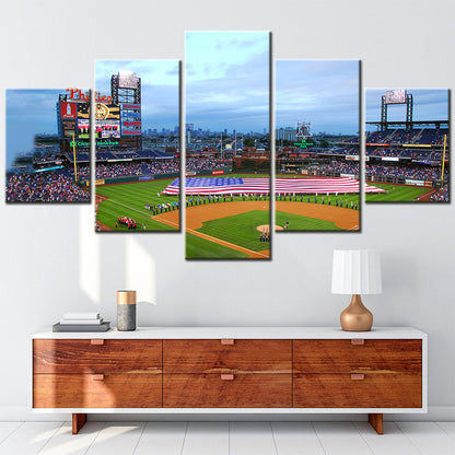 Baseball - 5 Pieces Wall Art - BB5020 - Citizens Bank Park - Philadelphia Phillies Baseball - Baseball Poster - Baseball Canvas