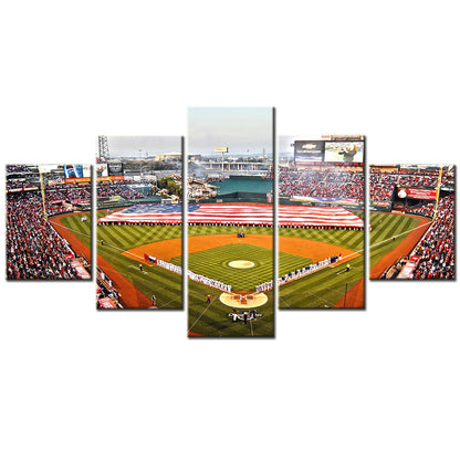 Baseball - 5 Pieces Wall Art - BB5022 - Oracle Park - Home of the San Francisco Giants - Baseball Poster - Baseball Canvas