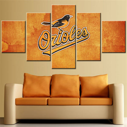 Baseball Wall Art - BB5024 - Baltimore Orioles Baseball - Baseball Poster - Baseball Canvas