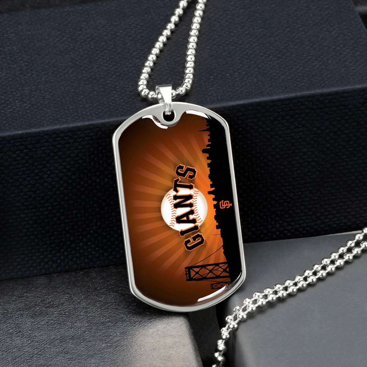 Baseball - BBD001 - San Francisco Giants Sports - Baseball Dog Tag - Military Ball Chain - Luxury Dog Tag
