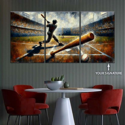 Baseball Wall Art - BB5039 - Baseball Game Action - Baseball Poster - Baseball Canvas