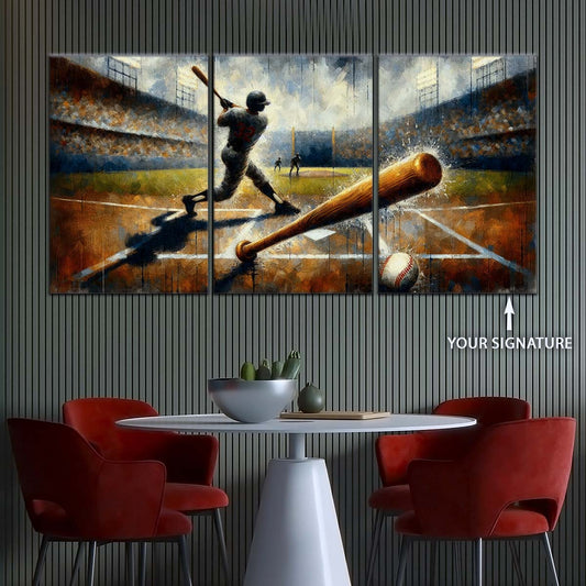 Baseball Wall Art - BB5039 - Baseball Game Action - Baseball Poster - Baseball Canvas