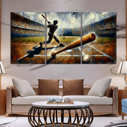 Baseball Wall Art - BB5039 - Baseball Game Action - Baseball Poster - Baseball Canvas