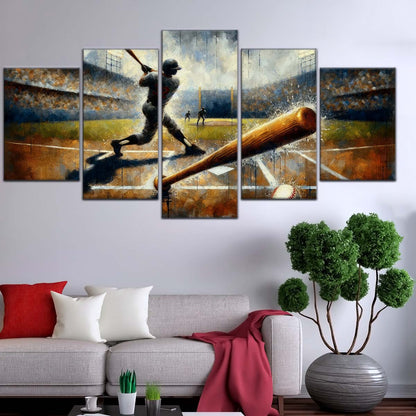 Baseball Wall Art - BB5039 - Baseball Game Action - Baseball Poster - Baseball Canvas